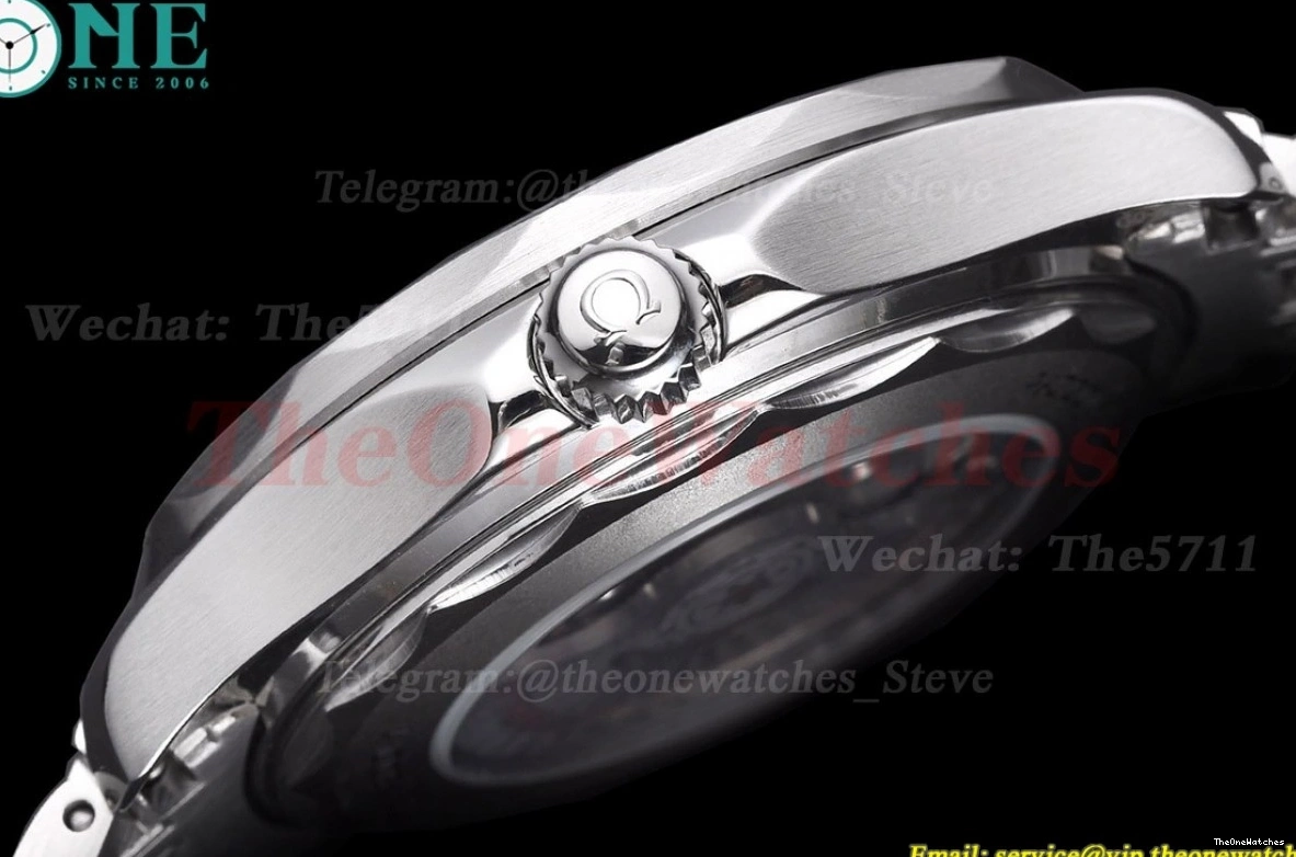 Seamaster GDF SS MY8215+Free 42mm 300m Nylon SS Grey Strap 0108